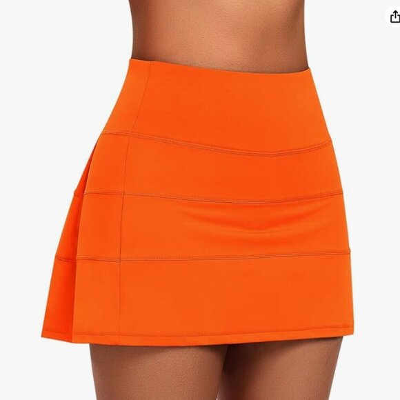 Joy Girl Dresses & Skirts - Joy Girl size S EUC orange athletic tennis pickleball mini skirt